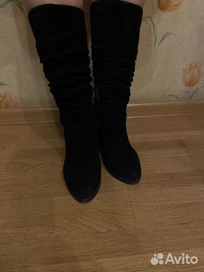 Сапоги зимние замшевые 36