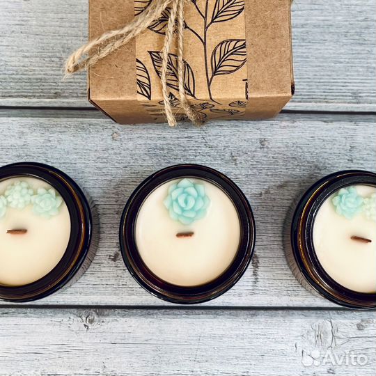Ароматические свечи с деревянным фитилем