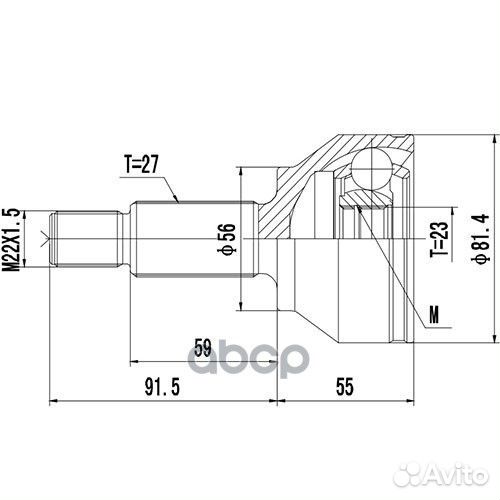 ШРУС ford mondeo GE 2000-2007 наружн. Z87446R