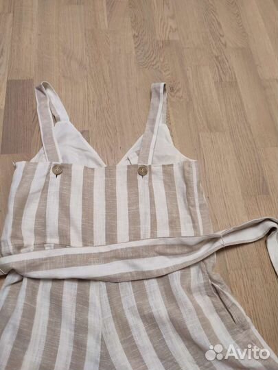 Комбинезон брючный летний льняной