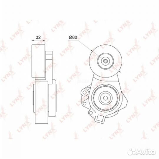 Lynxauto PT-3287 Ролик натяжной навесного оборудов