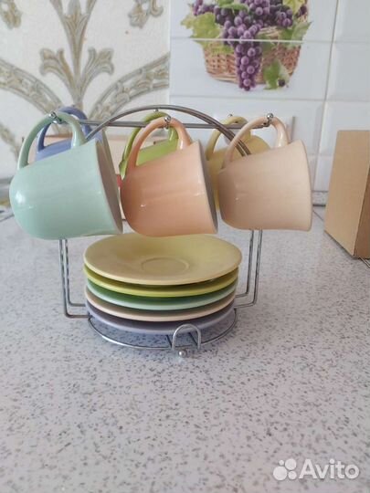 Набор для кофе с подставкой 80мл