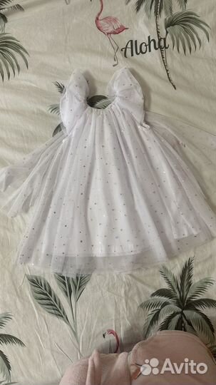 Костюм и платье на девочку 86