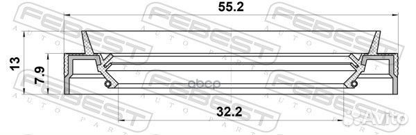 Сальник привода 32.2x55.2x7.9x13 nissan qashqai