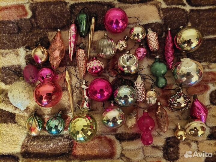 Елочные игрушки и Дед Мороз СССР