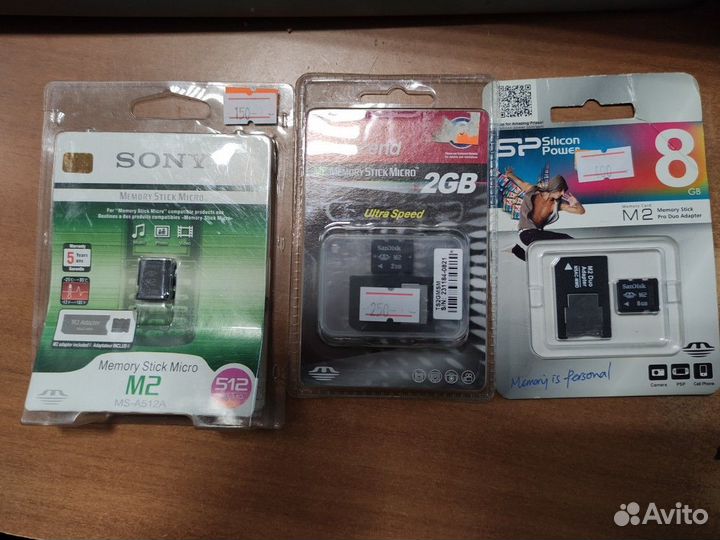 Memory stick pro duo, micro m2 до 4 gb