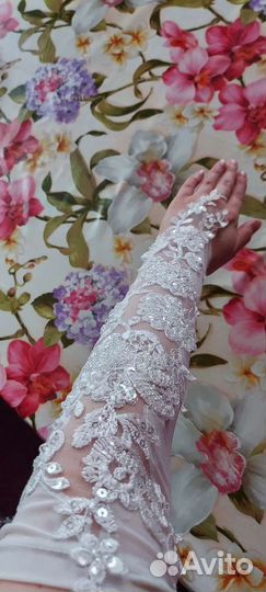 Перчатки свадебные,митенки
