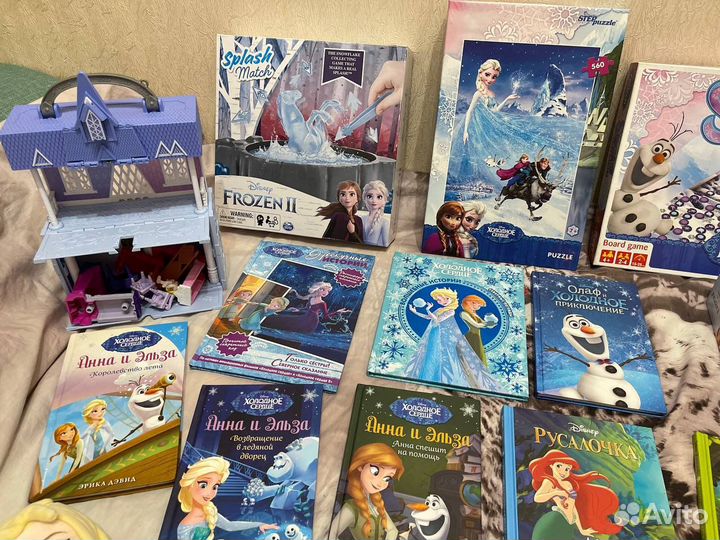 Куклы/книги/пазлы/игры/дворец/часы холодное сердце