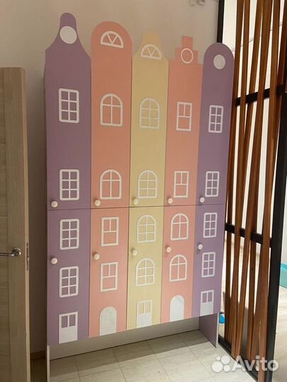 Детские шкафчики. Шкаф в раздевалку детского сада