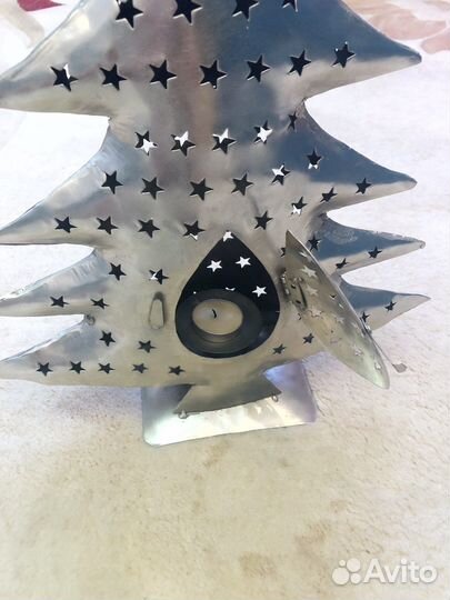 Новогодний Подсвечник латунь винтаж ручная работа