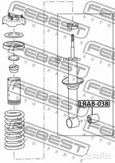Febest lrab038 Сайлентблок заднего амортизатора
