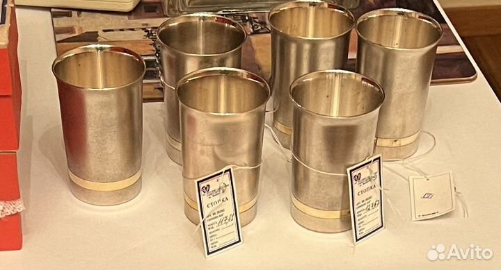 Серебряные рюмки новые 925 серебро