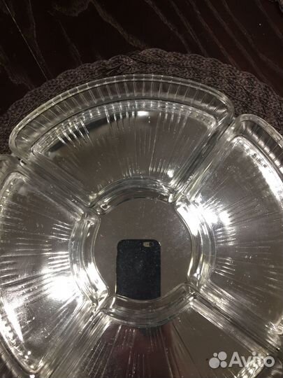 Предмет советского быта Менажница СССР стекло