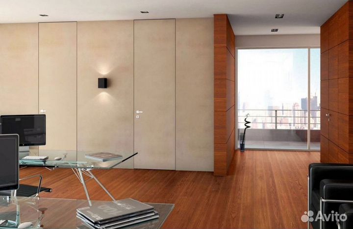 Скрытая межкомнатная дверь под покраску