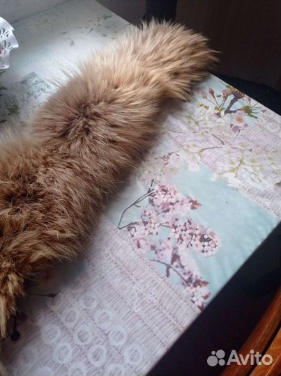 Меховой воротник чернобурка