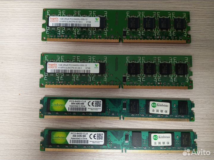 Оперативная память DDR2 1GB, 2GB
