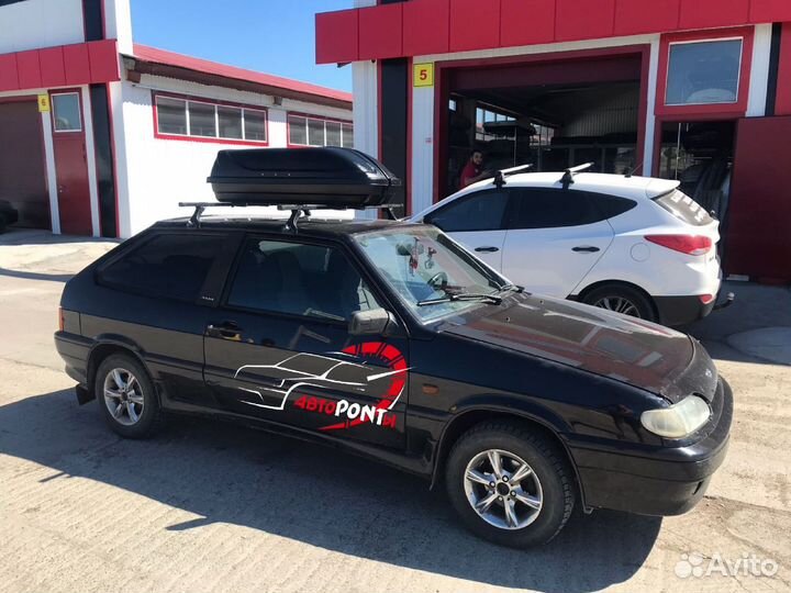 Бокс на крышу Лада ваз 2113 220л черный