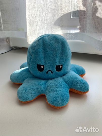 Мягкая игрушка осьминог двухсторонняя