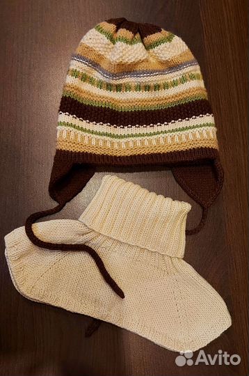 Комплект зимний шапка и манишка