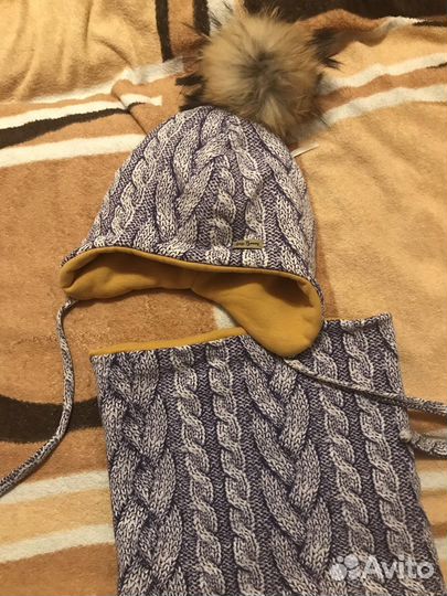 Зимний комплект шапка и снуд