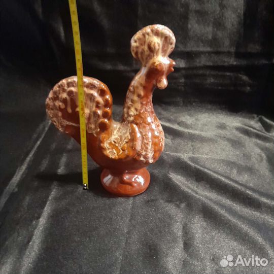 Петушок статуэтка майолика обливная керамика