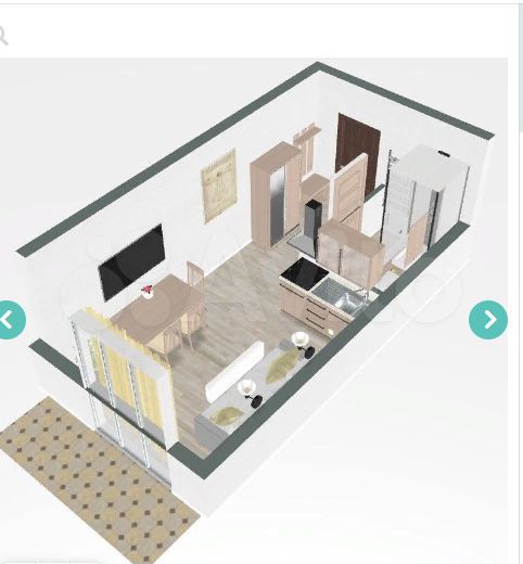 Апартаменты-студия, 24,1 м², 5/8 эт.