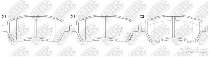 Колодки дисковые nibk PN5544