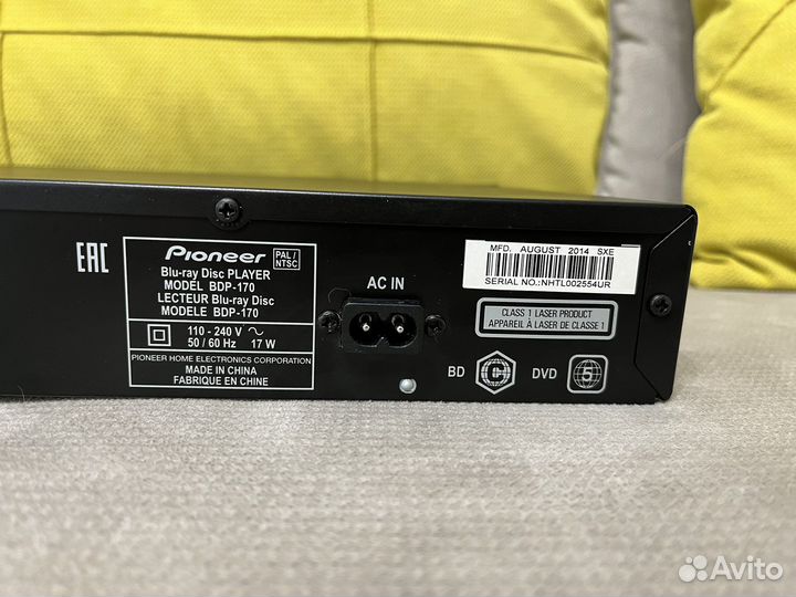 Blu Ray Pioneer BDP-170