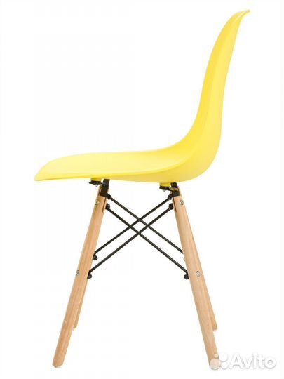 Стул в стиле eames DSW, желтый, 1 шт
