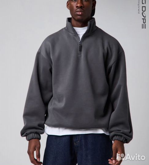 Old money свитшот с воротником на молнии Y2K Халф