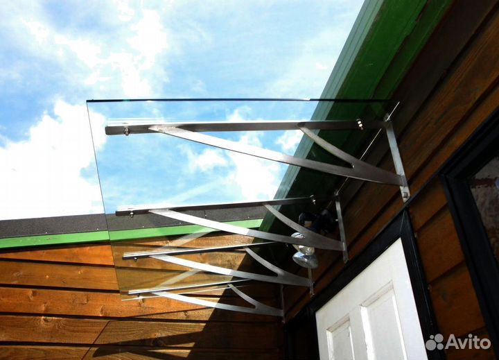 Стеклянный козырек от производителя