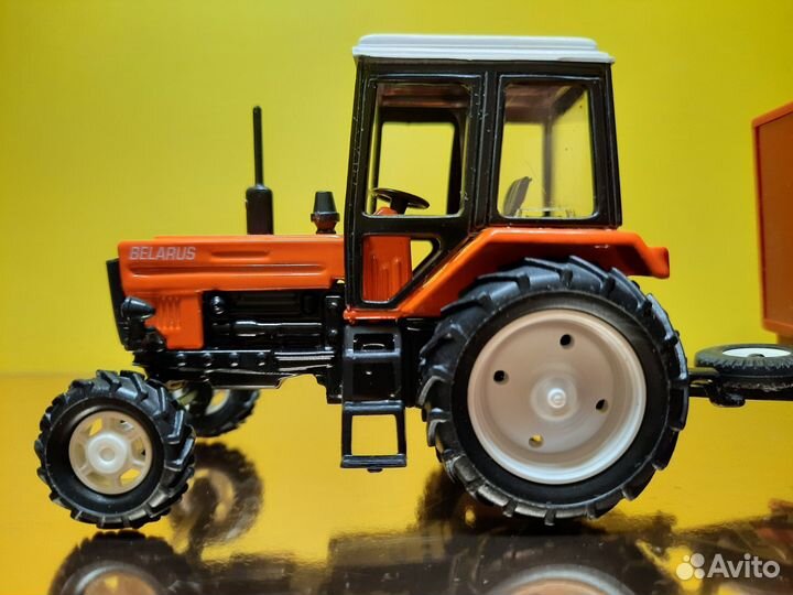 Модель Трактор Беларус мтз 82-Люкс с прицепом