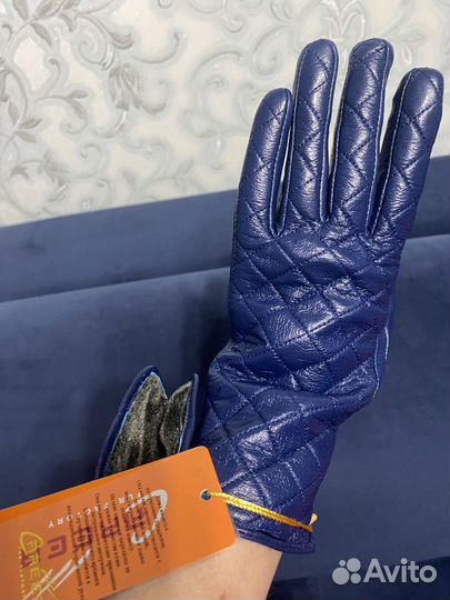 Перчатки женские кожаные