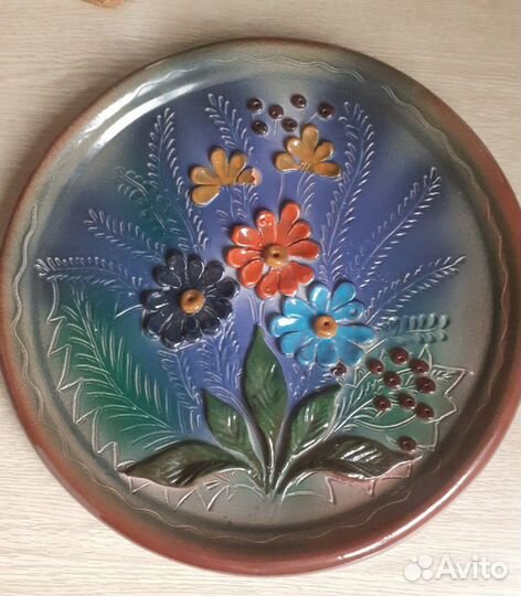 Керамические панно, плафон Цветы