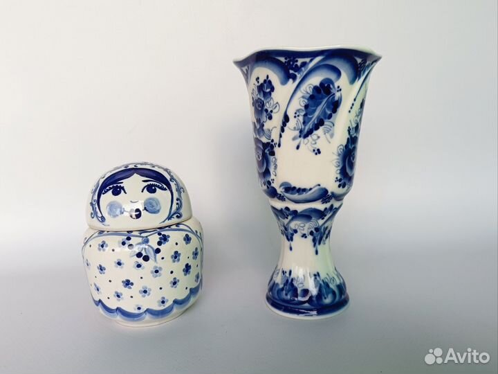 Ваза Гжель Шкатулка Матрешка Посуда Хохлома