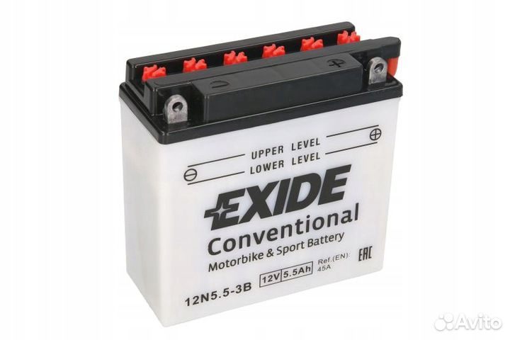 Мото аккумулятор exide 12N5.5-3B 5,5Ач