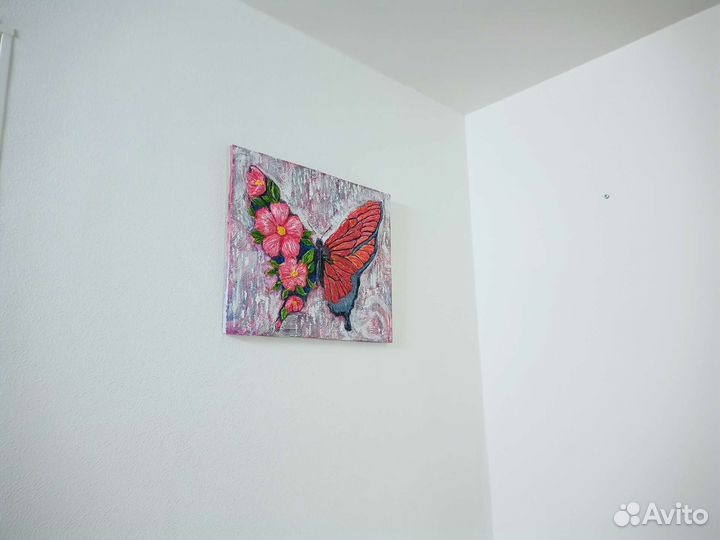 Панно Бабочка картина Барельеф