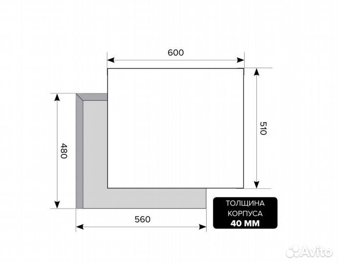 Встр. газ. панель LEX GVG 642 BL, газ на стекле