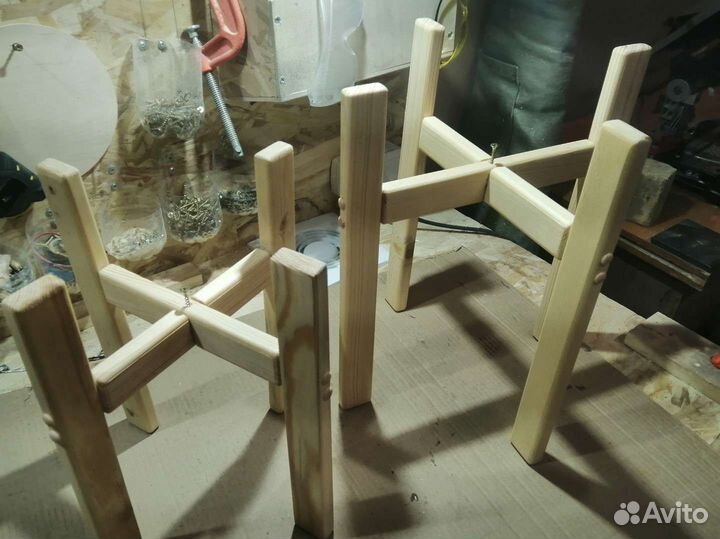 Подставка для цветов напольная деревянная