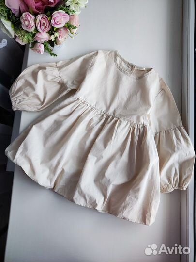 Платье со съемным воротом 98-104