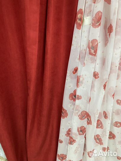 Шторы готовые с подхватами, 200- 270 -2 шт