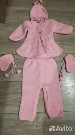 Вязаный костюм детский 86 92