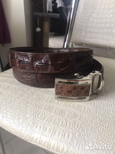 Ремень мужской из кожи крокодила