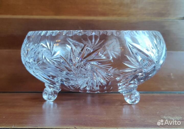 Ваза для фруктов Хрусталь ГДР 1960-е гг