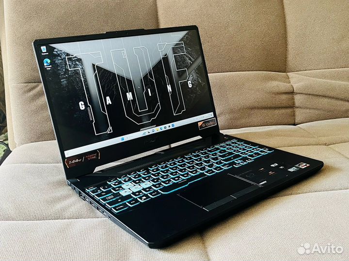 Asus Tuf 144Гц, RTX 3050, Ryzen 5, 16Gb, 512Gb