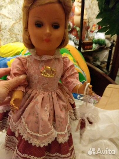 Антикварная огромная редкая кукла. Фарфор