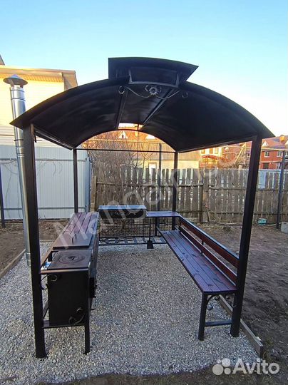 Мангал с крышей