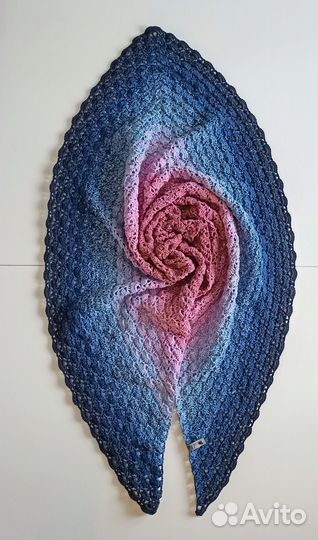 Бактус шарф вязаный ручная работа