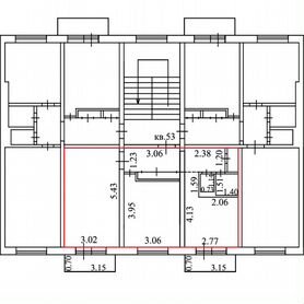 2-к. квартира, 47,3 м², 3/5 эт.