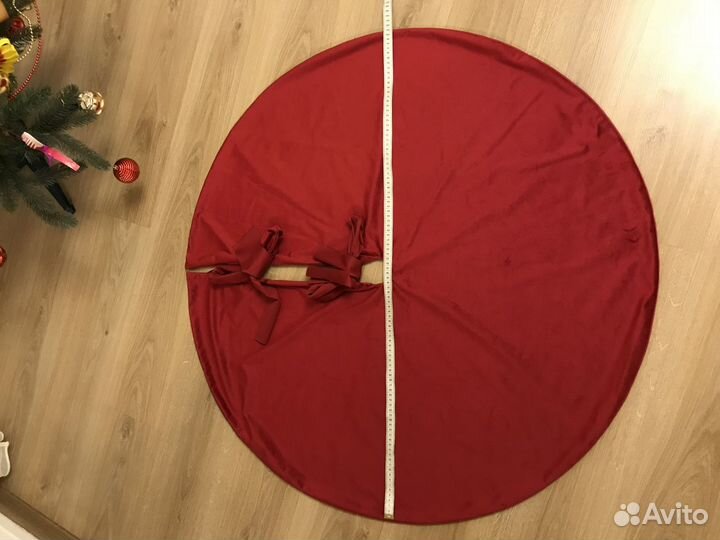 Коврик / юбка для елки бархат D 100 cм